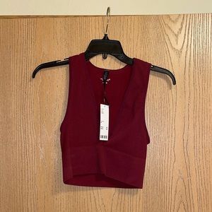 Urban outfitters plunge crop top